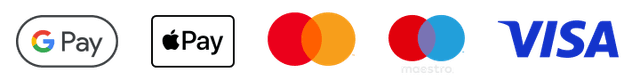 Elfogadott bankkártyák: Google Pay, Apple Pay, Mastercard, Visa